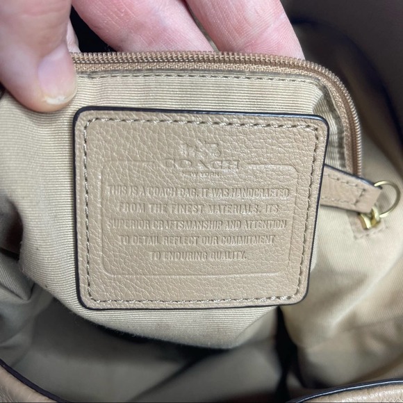 Coach Pebbled Leather Three Compartment Phoebe Tote Shoulder Bag - Picture 7 of 16